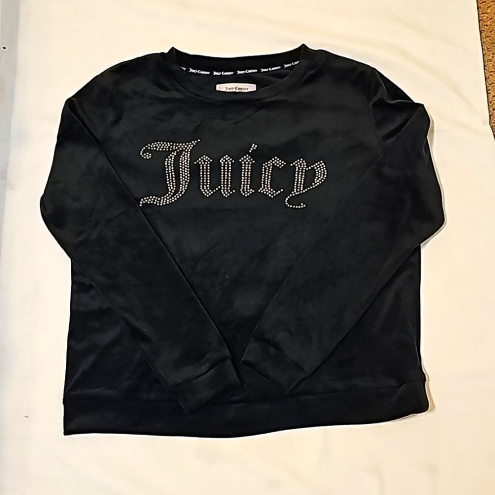 Juicy Couture Sleepwear Set - Black with Silver Studded Logo size small